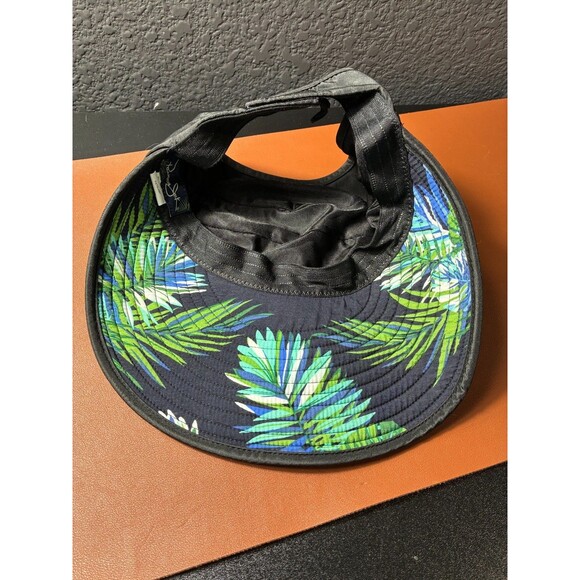 Panama Jack Women's Black Sun Visor Hat Wide Brim Adjustable One Size - Picture 3 of 4